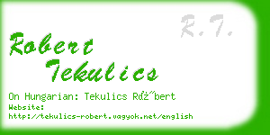 robert tekulics business card